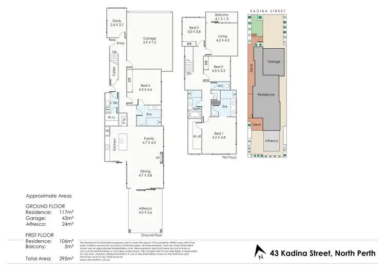 Floorplan of Homely house listing, 43 Kadina Street, North Perth WA 6006