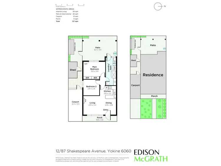 Floorplan of Homely villa listing, 12/87 Shakespeare Avenue, Yokine WA 6060