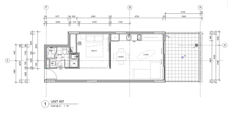 Floorplan of Homely unit listing, 407/636 Newcastle Street, Leederville WA 6007