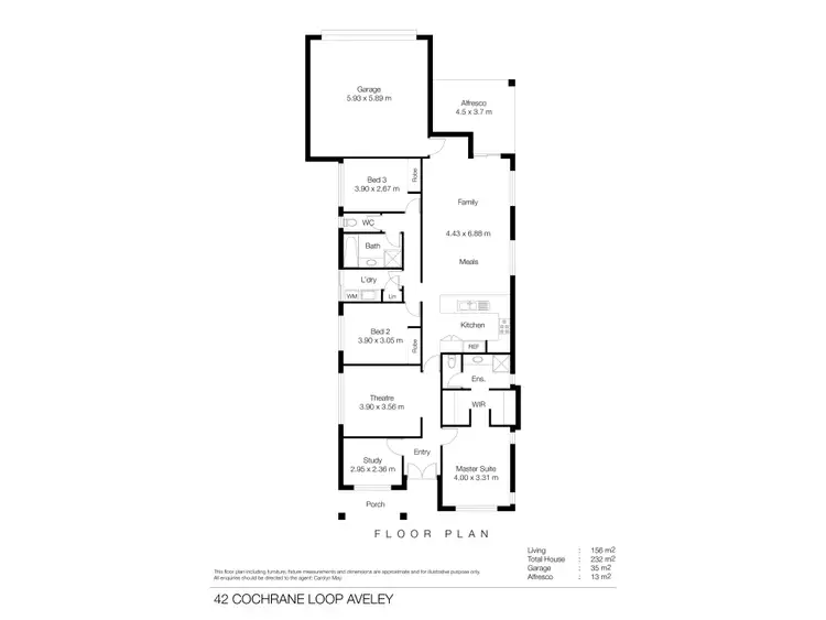Floorplan of Homely house listing, 42 Cochrane Loop, Aveley WA 6069
