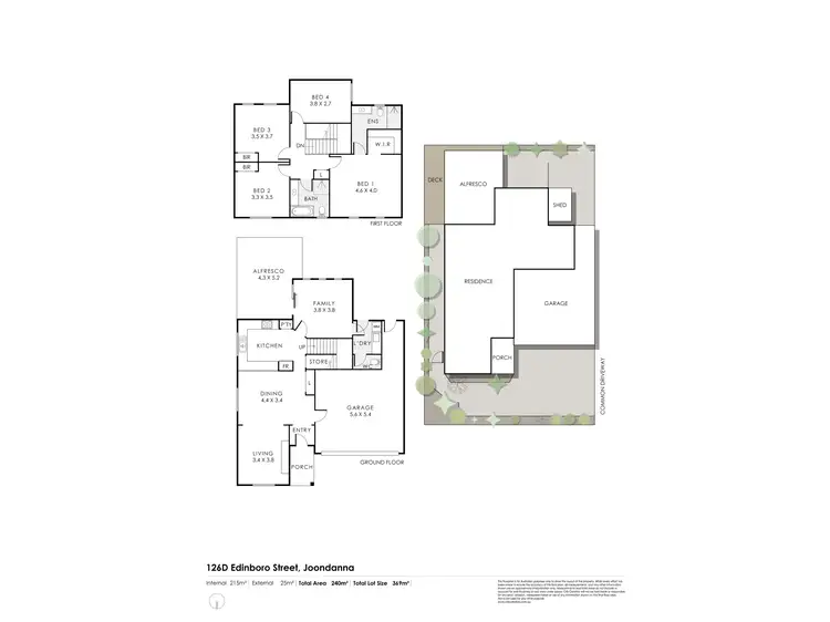 Floorplan of Homely townhouse listing, 126D Edinboro Street, Joondanna WA 6060