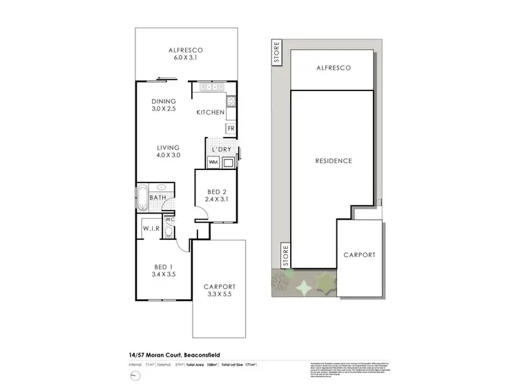 Floorplan of Homely unit listing, 14/57 Moran Court, Beaconsfield WA 6162
