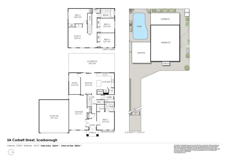 Floorplan of Homely house listing, 3A Corbett Street, Scarborough WA 6019