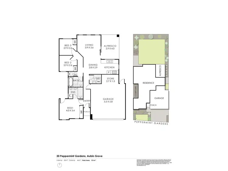 Floorplan of Homely house listing, 20 Peppermint Gardens, Aubin Grove WA 6164