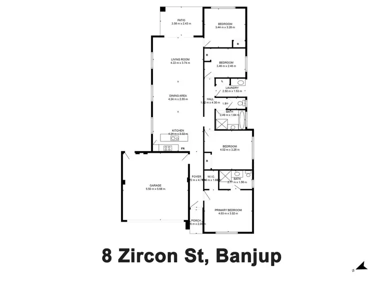 Floorplan of Homely house listing, 8 Zircon Street, Treeby WA 6164