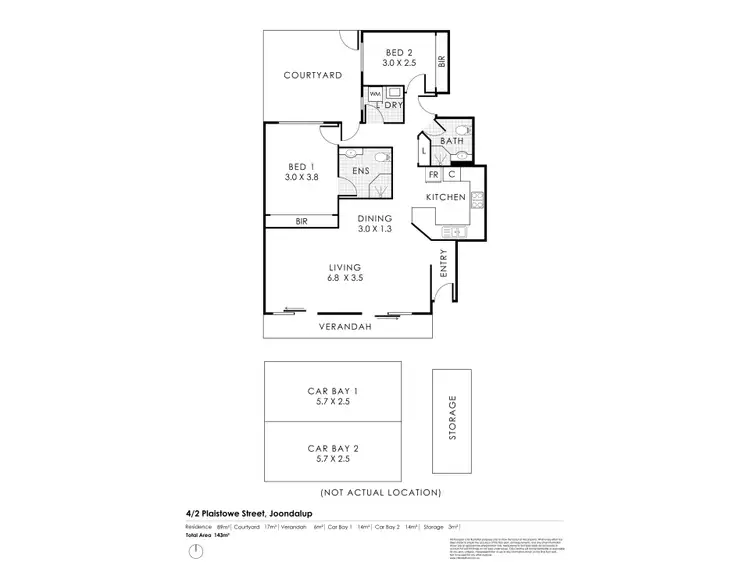Floorplan of Homely apartment listing, 4/2 Plaistow Street, Joondalup WA 6027