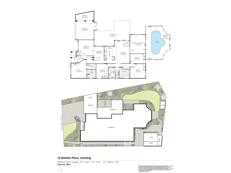 Floorplan of Homely house listing, 12 Stainton Place, Leeming WA 6149