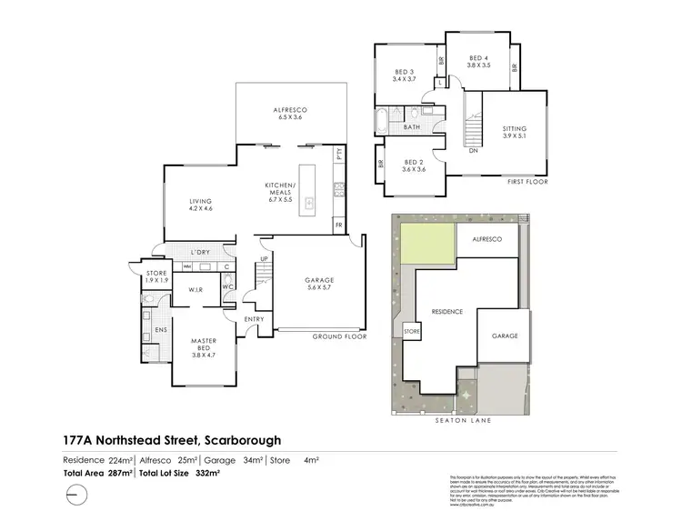 Floorplan of Homely house listing, 177A Northstead Street, Scarborough WA 6019