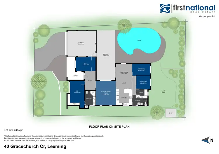Floorplan of Homely house listing, 40 Gracechurch Crescent, Leeming WA 6149