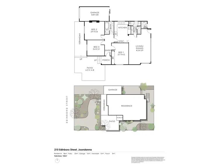 Floorplan of Homely house listing, 210 Edinboro Street, Joondanna WA 6060