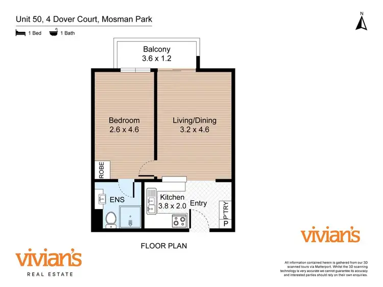 Floorplan of Homely apartment listing, 50/4 Dover Court, Mosman Park WA 6012