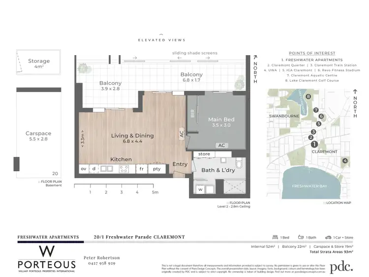 Floorplan of Homely apartment listing, 20/1 Freshwater Parade, Claremont WA 6010