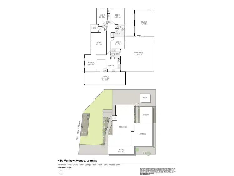 Floorplan of Homely house listing, 43A Matthew Avenue, Leeming WA 6149