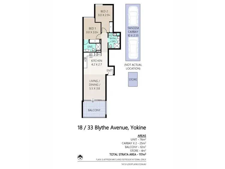 Floorplan of Homely apartment listing, 18/33 Blythe Avenue, Yokine WA 6060