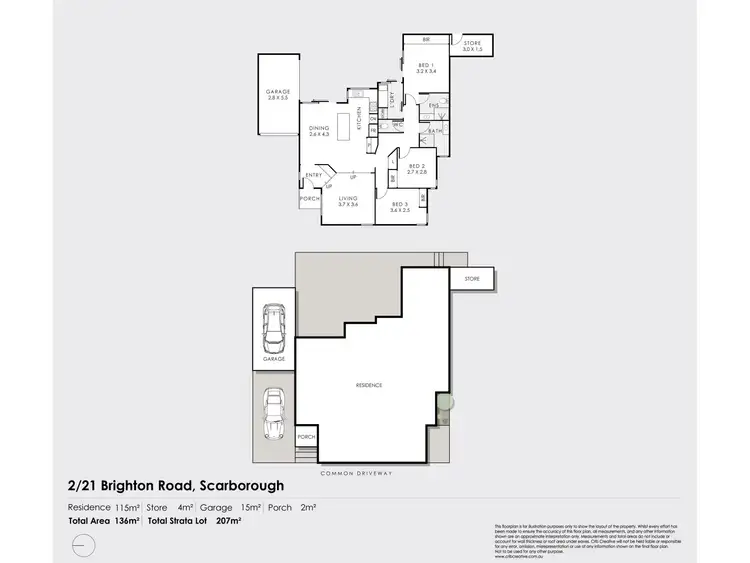Floorplan of Homely villa listing, 2/21 Brighton Road, Scarborough WA 6019