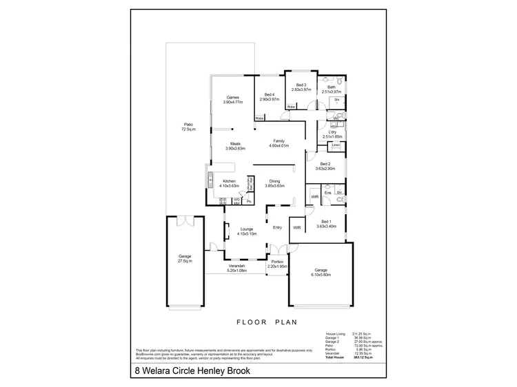 Floorplan of Homely house listing, 8 Welara Circle, Henley Brook WA 6055