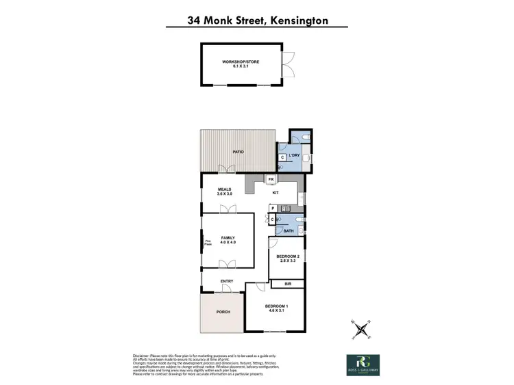 Floorplan of Homely house listing, 34 Monk Street, Kensington WA 6151