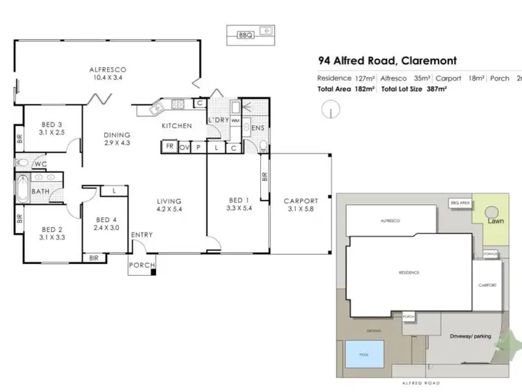 Floorplan of Homely house listing, 94 Alfred Road, Claremont WA 6010