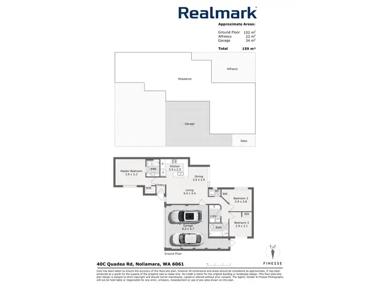 Floorplan of Homely villa listing, 40C Quadea Road, Nollamara WA 6061