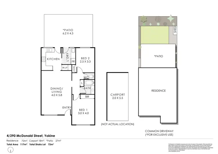 Floorplan of Homely villa listing, 4/290 McDonald Street, Yokine WA 6060