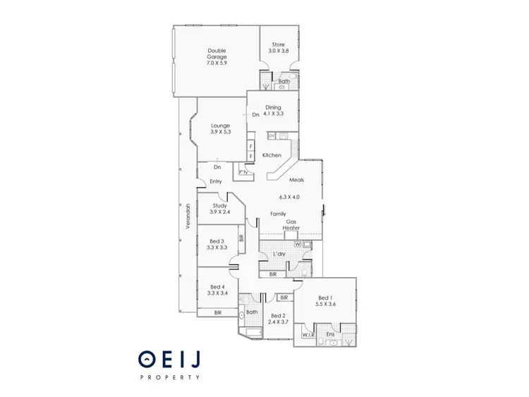 Floorplan of Homely house listing, 6 Poole Place, Bateman WA 6150