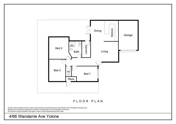 Floorplan of Homely villa listing, 4/66 Wandarrie Avenue, Yokine WA 6060