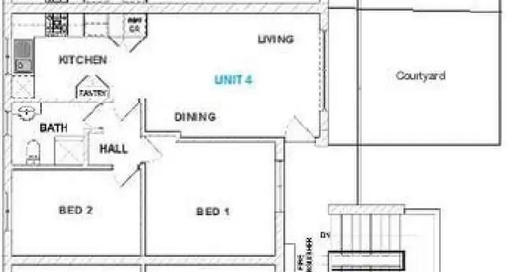 Floorplan of Homely apartment listing, 4/7 Groves Avenue, Attadale WA 6156