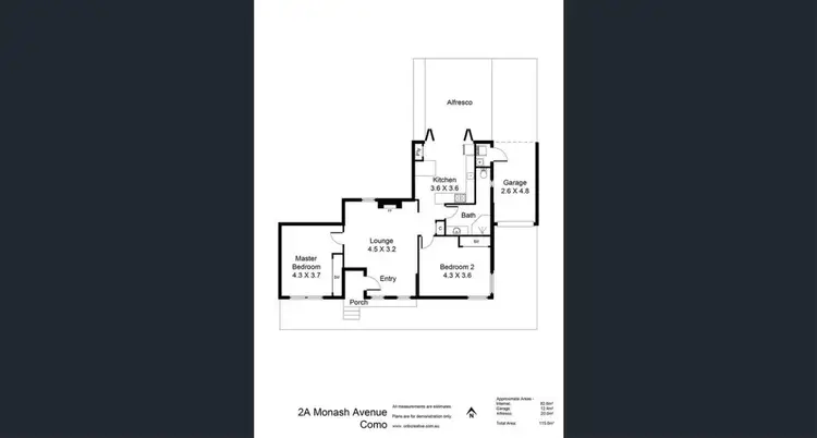 Floorplan of Homely villa listing, 2A Monash Avenue, Como WA 6152