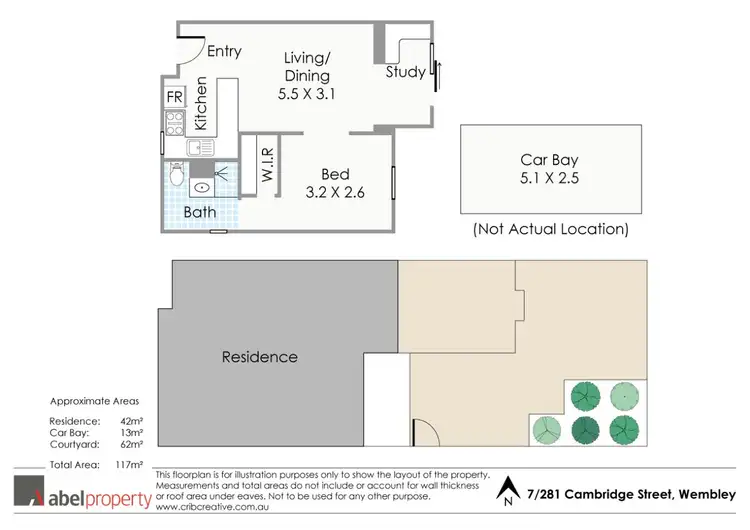 Floorplan of Homely unit listing, 7/281 Cambridge Street, Wembley WA 6014