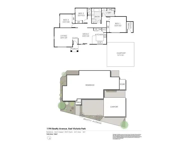 Floorplan of Homely villa listing, 119H Beatty Avenue, East Victoria Park WA 6101