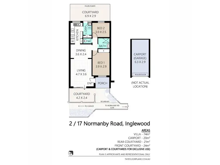 Floorplan of Homely villa listing, 2/17 Normanby Road, Inglewood WA 6052