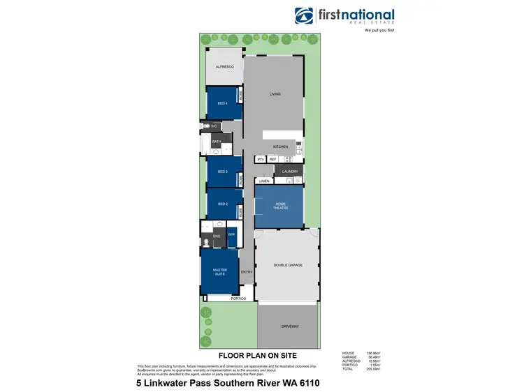 Floorplan of Homely house listing, 5 Linkwater Pass, Southern River WA 6110