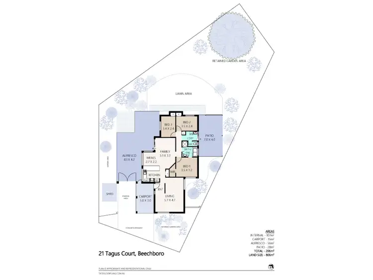 Floorplan of Homely house listing, 21 Tagus Court, Beechboro WA 6063