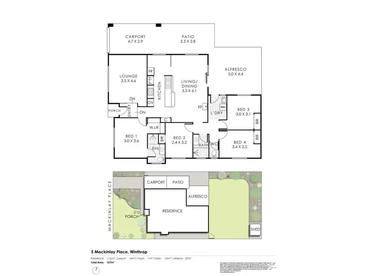 Floorplan of Homely house listing, 5 Mackinlay Place, Winthrop WA 6150
