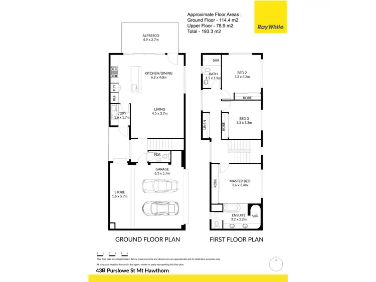 Floorplan of Homely house listing, 43B Purslowe Street, Mount Hawthorn WA 6016