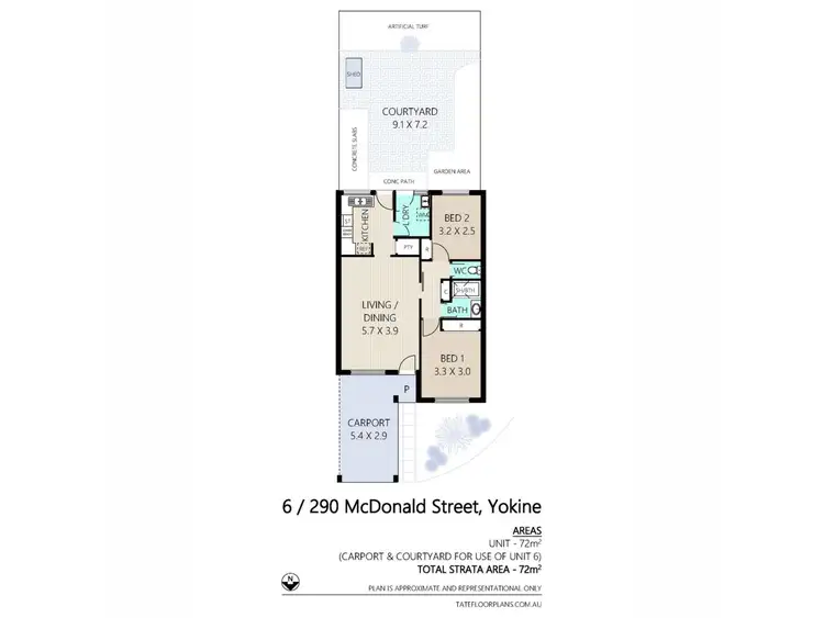 Floorplan of Homely villa listing, 6/290 McDonald Street, Yokine WA 6060