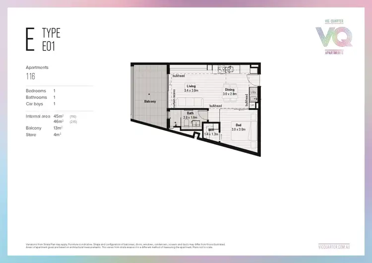 Floorplan of Homely apartment listing, 116/660 Albany Highway, Victoria Park WA 6100