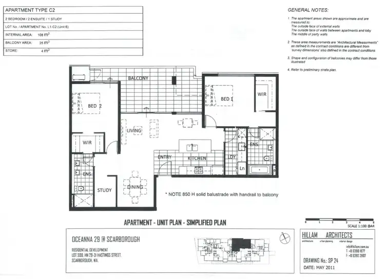 Floorplan of Homely apartment listing, 6/29 Hastings Street, Scarborough WA 6019
