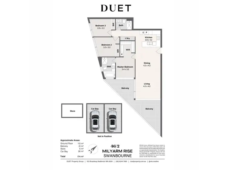 Floorplan of Homely apartment listing, 46/2 Milyarm Rise, Swanbourne WA 6010