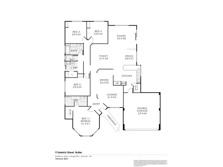 Floorplan of Homely house listing, 9 Salwick Street, Butler WA 6036