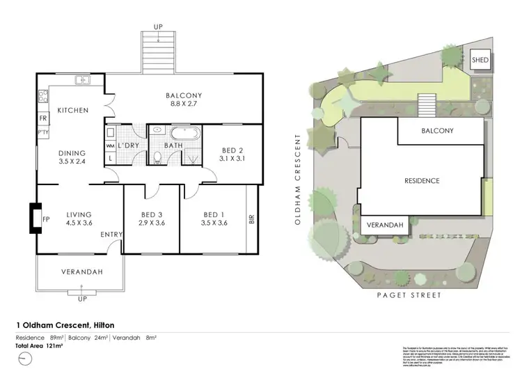 Floorplan of Homely house listing, 1 Oldham Crescent, Hilton WA 6163