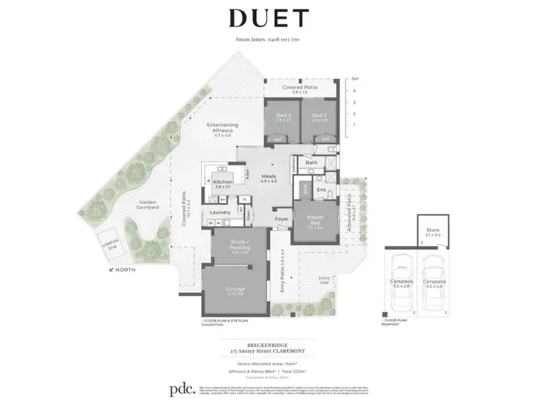 Floorplan of Homely villa listing, 3/5 Anstey Street, Claremont WA 6010
