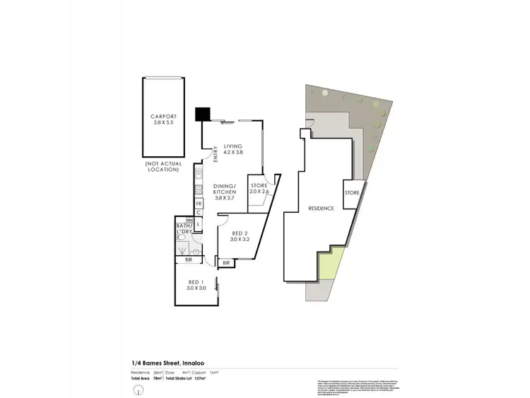 Floorplan of Homely apartment listing, 1/4 Barnes Street, Innaloo WA 6018