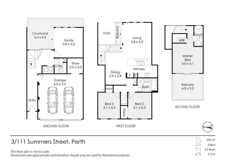Floorplan of Homely townhouse listing, 3/111 Summers  Street, Perth WA 6000