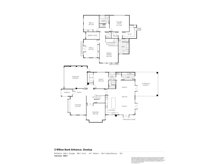 Floorplan of Homely house listing, 2 Willow Bank Entrance, Gwelup WA 6018