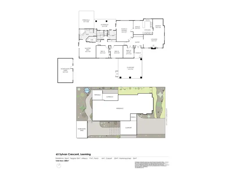 Floorplan of Homely house listing, 65 Sylvan Crescent, Leeming WA 6149