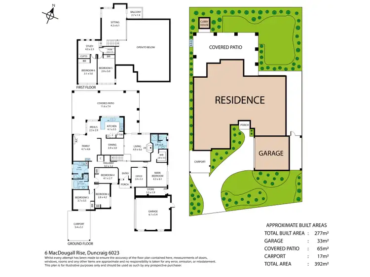 Floorplan of Homely house listing, 6 MacDougall Rise, Duncraig WA 6023