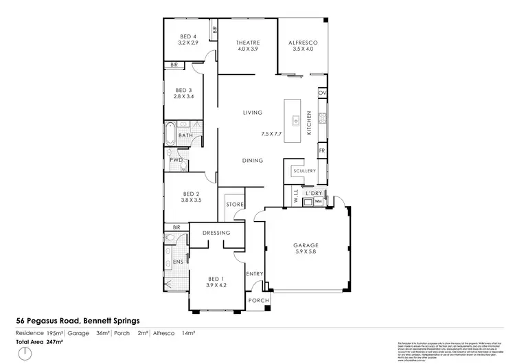 Floorplan of Homely house listing, 56 Pegasus Road, Bennett Springs WA 6063