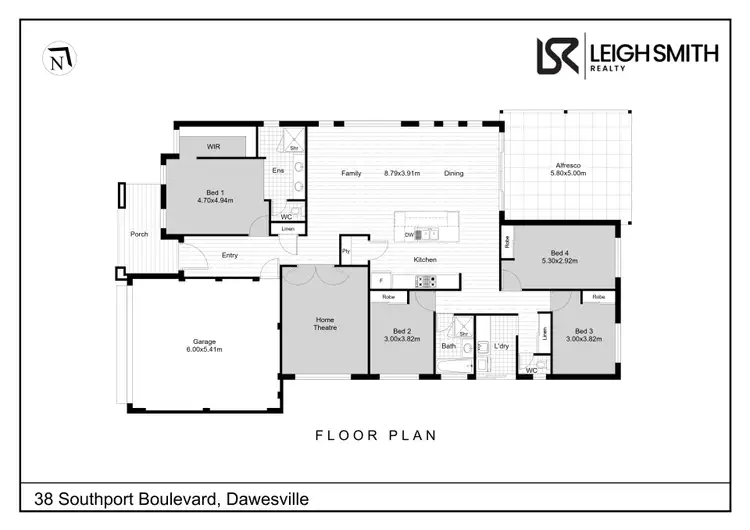 Floorplan of Homely house listing, 38 Southport  Boulevard, Dawesville WA 6211