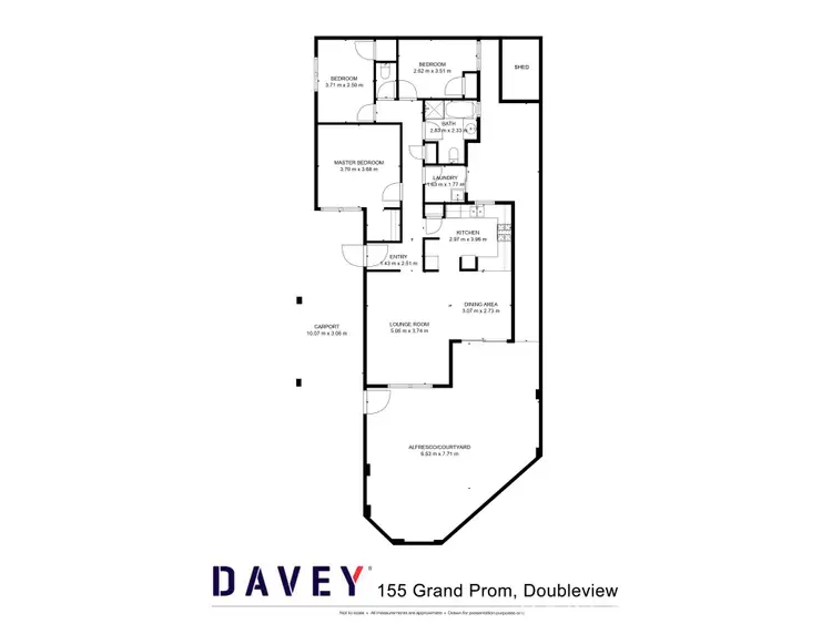 Floorplan of Homely semi-detached listing, 1/155 Grand Promenade, Doubleview WA 6018